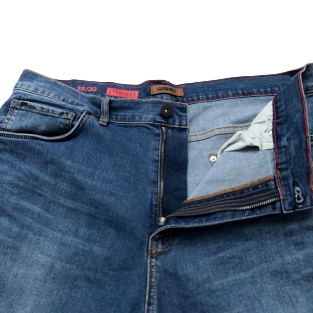 Gramicci Jeans Mens Size 38x30 Denim 5-Pockets Stretch Straight Leg Blue - Picture 3 of 7